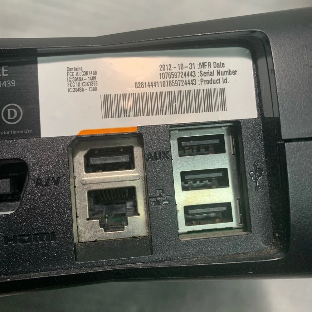Microsoft Xbox 360 S Slim Model 1439 Console +OEM Power Supply A11-120N1A Tested